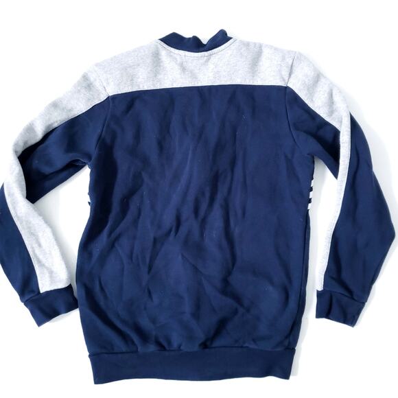 Adidas Navy White Three Stripe Zip Up Jacket Large - Picture 4 of 6